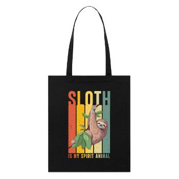 sloth - Stanley/Stella Organic Tote Bag - black - Front