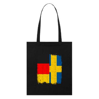 Allemand Suédois Drapeau - Tote bag bio Stanley/Stella - noir - Devant