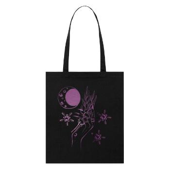 Hexe Hand Zauberkraft Mystisch amethyst lila - Stanley/Stella Bio-Stoffbeutel - Schwarz - Vorne