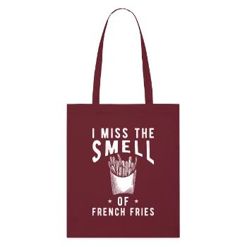 French fries saying funny french fries - Stanley/Stella Organic Tote Bag - burgundy - Front