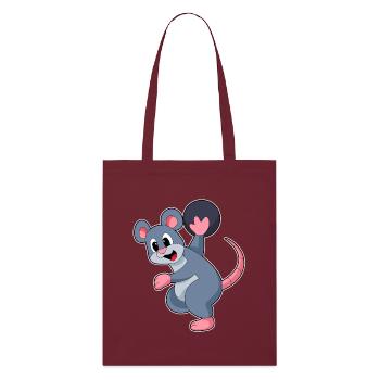 Boule de bowling rat - Tote bag bio Stanley/Stella - bordeaux - Devant