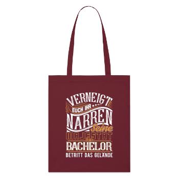 Bachelor - Stanley/Stella Bio-Stoffbeutel - Burgunderrot - Vorne