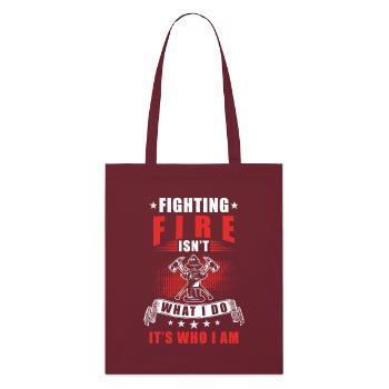 Cadeau de pompier - Tote bag bio Stanley/Stella - bordeaux - Devant