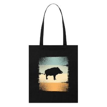 Wild boar - Stanley/Stella Organic Tote Bag - black - Front