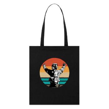 Retro Sunset Duo - Stanley/Stella Organic Tote Bag - black - Front