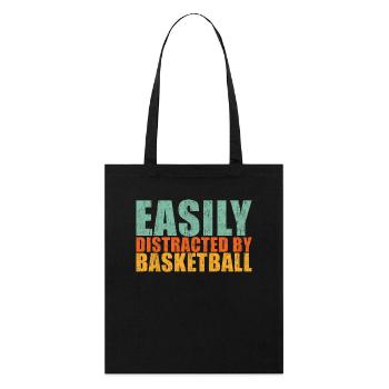 Basketball Spruch für Basketball Fans - Stanley/Stella Bio-Stoffbeutel - Schwarz - Vorne