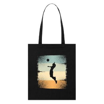 Volley-ball - Tote bag bio Stanley/Stella - noir - Devant