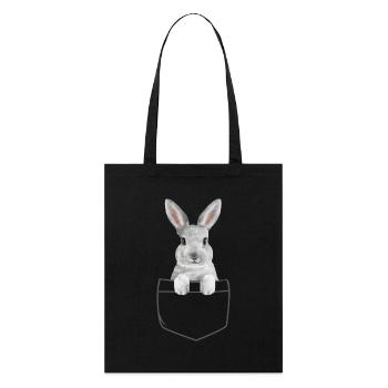Rabbit Easter Flowers Rabbit Dad - Stanley/Stella Organic Tote Bag - black - Front