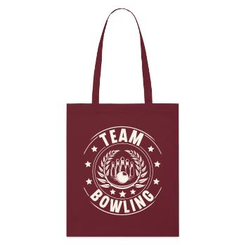 Bowling Team - Stanley/Stella Organic Tote Bag - burgundy - Front