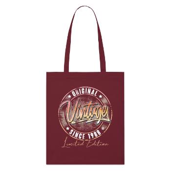 1988 Year of birth Birthday Vintage - Stanley/Stella Organic Tote Bag - burgundy - Front