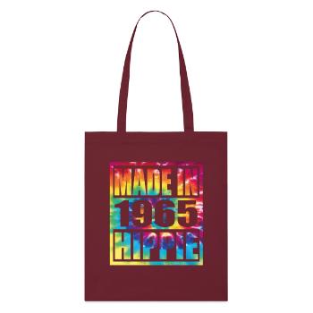 Anniversaire hippie 1965 - Tote bag bio Stanley/Stella - bordeaux - Devant