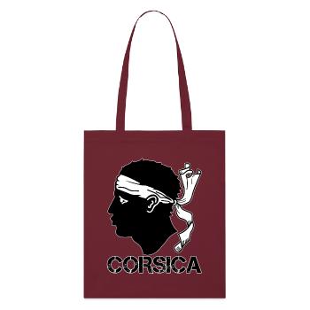 Corsica Drapeau Tête de Maure - Tote bag bio Stanley/Stella - bordeaux - Devant