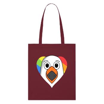 Möwe Lgbt Regenbogen Farben - Stanley/Stella Bio-Stoffbeutel - Burgunderrot - Vorne