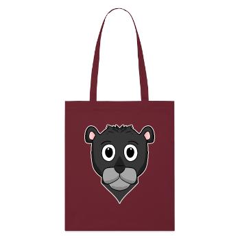 Black panther - Stanley/Stella Organic Tote Bag - burgundy - Front