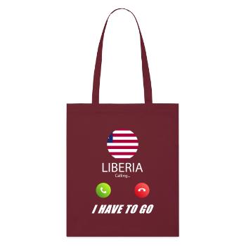 Libya calls on Lusiger flags saying - Stanley/Stella Organic Tote Bag - burgundy - Front