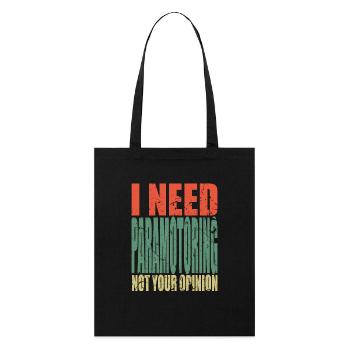 Paramoteur en disant drôle - Tote bag bio Stanley/Stella - noir - Devant