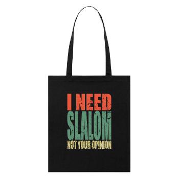 Slalom en disant drôle - Tote bag bio Stanley/Stella - noir - Devant