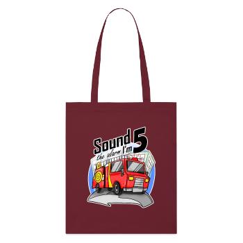 5 ans Jeune camion de pompiers voiture - Tote bag bio Stanley/Stella - bordeaux - Devant