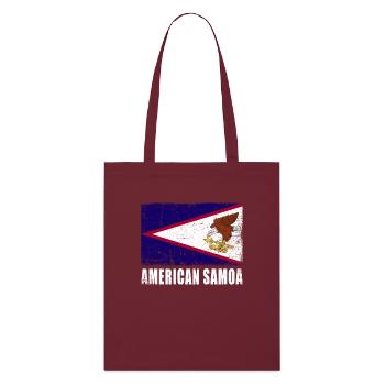 Drapeau des Samoa américaines - Tote bag bio Stanley/Stella - bordeaux - Devant