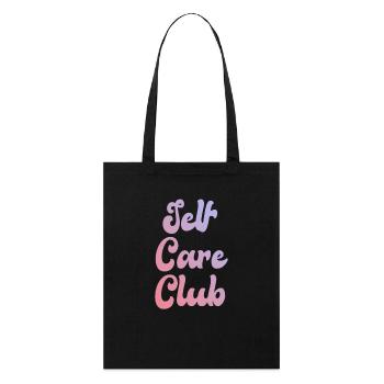 Self Care Club Self-Love Qualitytime Mindfulness - Tote bag bio Stanley/Stella - noir - Devant