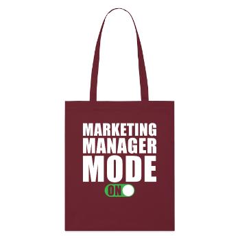 Marketing Manager Modus An - Stanley/Stella Bio-Stoffbeutel - Burgunderrot - Vorne
