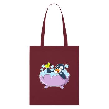 Baignoire de bain Penguin - Tote bag bio Stanley/Stella - bordeaux - Devant
