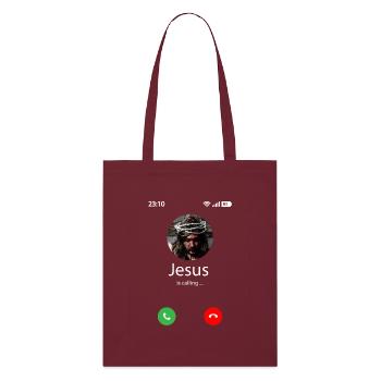 Jésus appelle - Tote bag bio Stanley/Stella - bordeaux - Devant