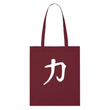 Force Symbole de caractère de police chinoise - Tote bag bio Stanley/Stella - bordeaux - Devant