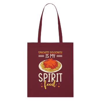 Spaghetti Bolognese - Stanley/Stella Bio-Stoffbeutel - Burgunderrot - Vorne