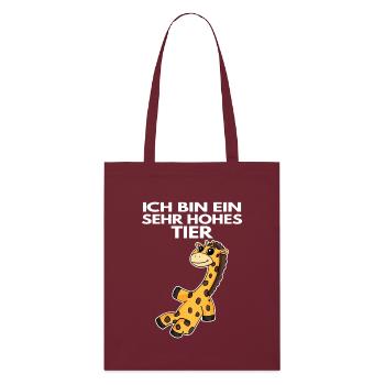 Teamleiter Giraffe - Stanley/Stella Bio-Stoffbeutel - Burgunderrot - Vorne