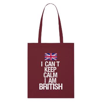 I can not Keep Calm I am Brite - Stanley/Stella Bio-Stoffbeutel - Burgunderrot - Vorne
