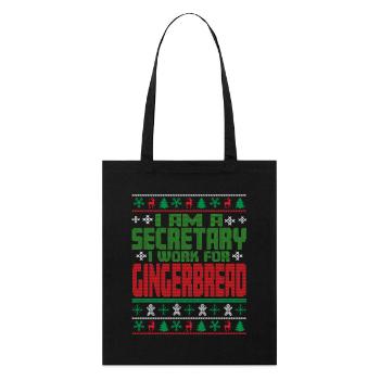 Secretary Christmas Saying - Stanley/Stella Organic Tote Bag - black - Front