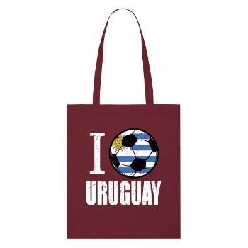 Uruguay Fußball - Stanley/Stella Bio-Stoffbeutel - Burgunderrot - Vorne