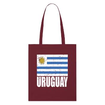 Drapeau de l’Uruguay - Tote bag bio Stanley/Stella - bordeaux - Devant