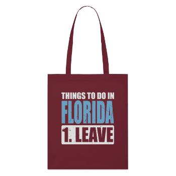 Florida Meme - Stanley/Stella Bio-Stoffbeutel - Burgunderrot - Vorne
