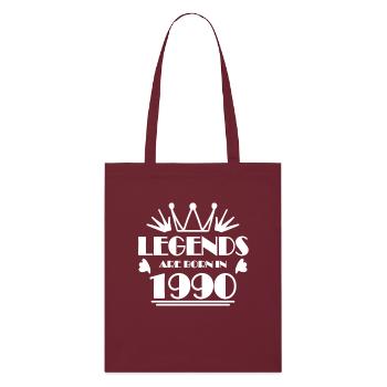 1990 - Né en 1990 - Tote bag bio Stanley/Stella - bordeaux - Devant