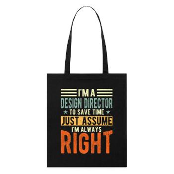 Directeur de conception - Tote bag bio Stanley/Stella - noir - Devant