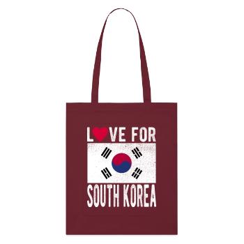 Drapeau de la Corée du Sud - Tote bag bio Stanley/Stella - bordeaux - Devant