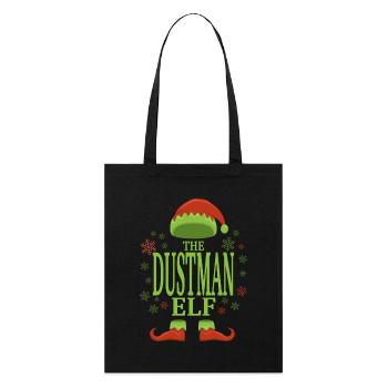 Garbage Man Christmas Elf - Stanley/Stella Organic Tote Bag - black - Front