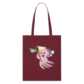 Pêche au filet de débarquement des pêcheurs pieuvres - Tote bag bio Stanley/Stella - bordeaux - Devant