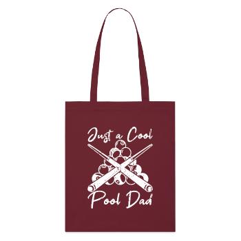 Cooler Poolbillard Vater - Stanley/Stella Bio-Stoffbeutel - Burgunderrot - Vorne
