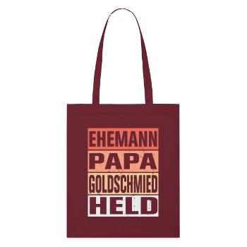Gleisbauer Vater Ehemann Held - Stanley/Stella Bio-Stoffbeutel - Burgunderrot - Vorne