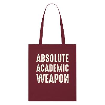 Studenten Absolute Academic Weapon - Stanley/Stella Bio-Stoffbeutel - Burgunderrot - Vorne