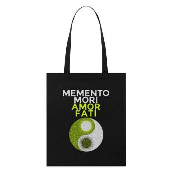 Dicton latin Memento-Mori, motivation - Tote bag bio Stanley/Stella - noir - Devant