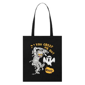 Momie Bande Dessinée, Momie D’Halloween, Dicton Fantôme - Tote bag bio Stanley/Stella - noir - Devant