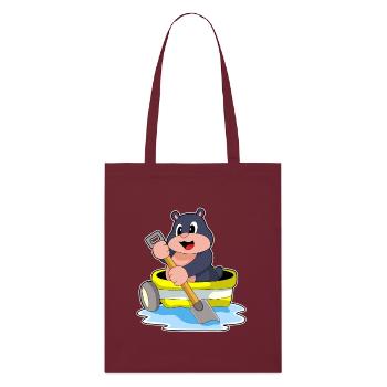 Mole Small Boat - Stanley/Stella Organic Tote Bag - burgundy - Front