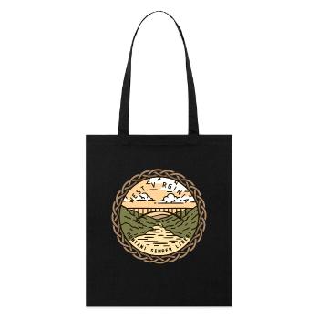 West Virginia, USA, Montani-Semper-Liberia - Stanley/Stella Organic Tote Bag - black - Front