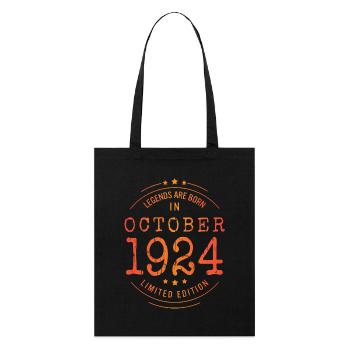 Anniversaire Octobre 1924 Edition Limitée Millésime - Tote bag bio Stanley/Stella - noir - Devant