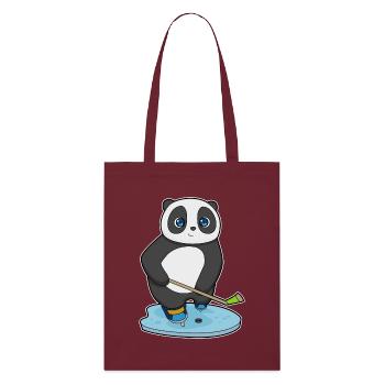 Panda Eishockey Eishockeyschläger - Stanley/Stella Bio-Stoffbeutel - Burgunderrot - Vorne