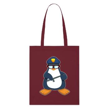 Penguin Policier Matraque Police - Tote bag bio Stanley/Stella - bordeaux - Devant